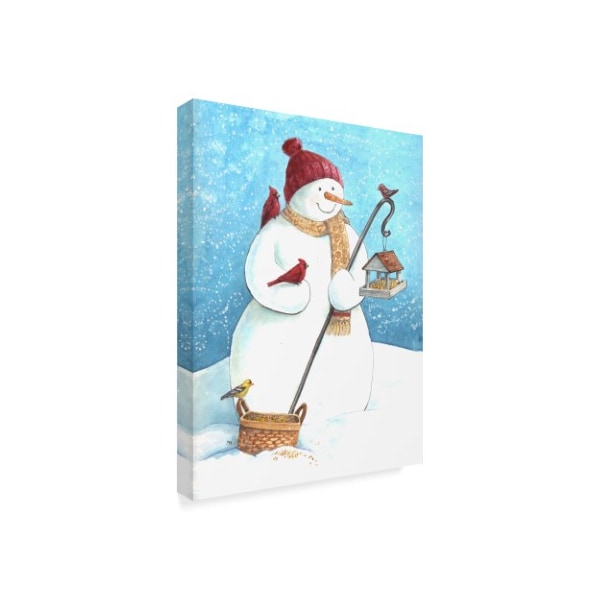 Melinda Hipsher 'Snowman Red Hat' Canvas Art,24x32